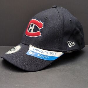 New Era,39 Thirty,NHL Montreal Canadiens Men's Black Sports Hat,Size S/M.